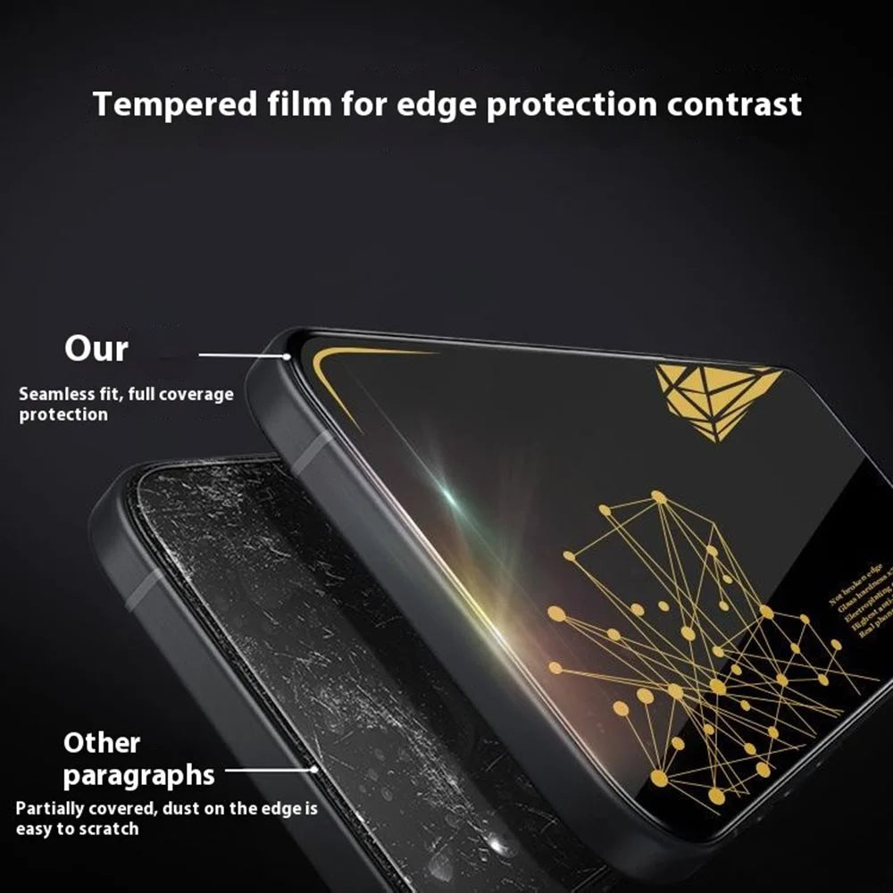 MOCOLO 50Pcs For iPhone 16 Pro Max Screen Protector Silk Printing Tempered Glass Film with Easy Installation Tool - Black - 7