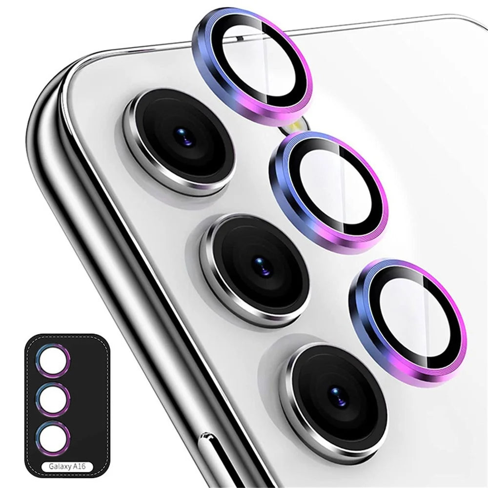 ENKAY HAT PRINCE For Samsung Galaxy A16 5G / A16 4G Camera Lens Protector  Metal Ring Lens Film - Colorful - 1