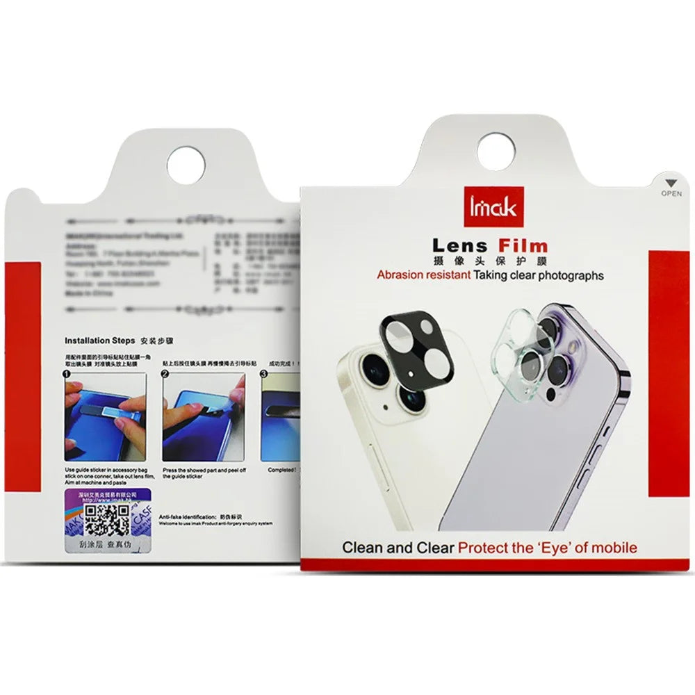 IMAK 2Pcs / Set for Oppo F27 5G Camera Lens Protector Ultra Clear Tempered Glass Lens Film - 7
