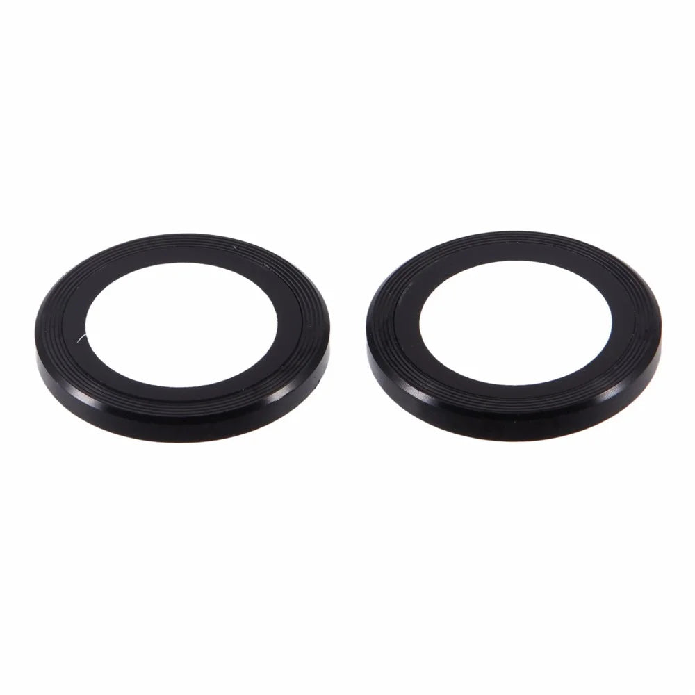 For iPhone 16 / 16 Plus Camera Lens Protector CD Veins Metal Ring Tempered Glass Film - Black - 3