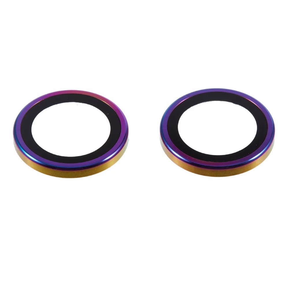 For iPhone 16 Plus / 16 Camera Lens Protector Metal Ring Tempered Glass Film - Multi-Color - 3