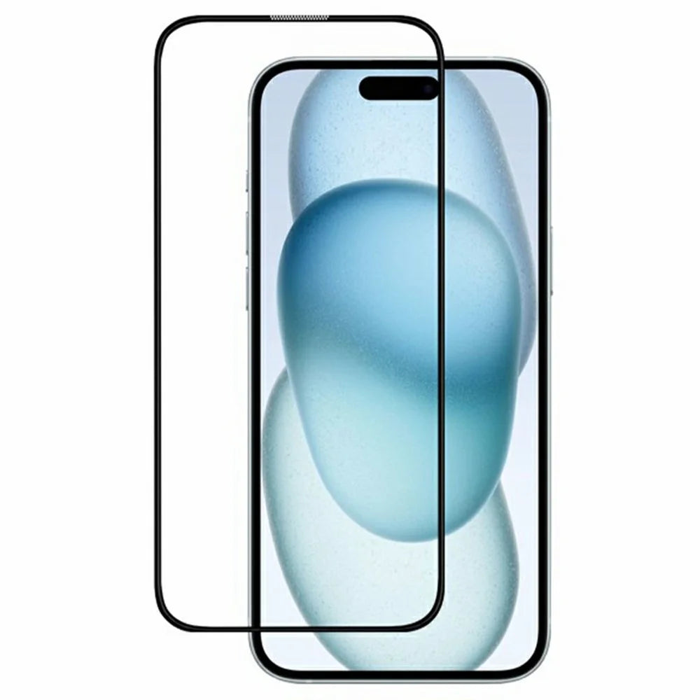 KZDOO For iPhone 16  /  15  /  14 Pro Anti-Dust Clear Screen Protector 3D Curved AB Glue Tempered Glass Film - 1