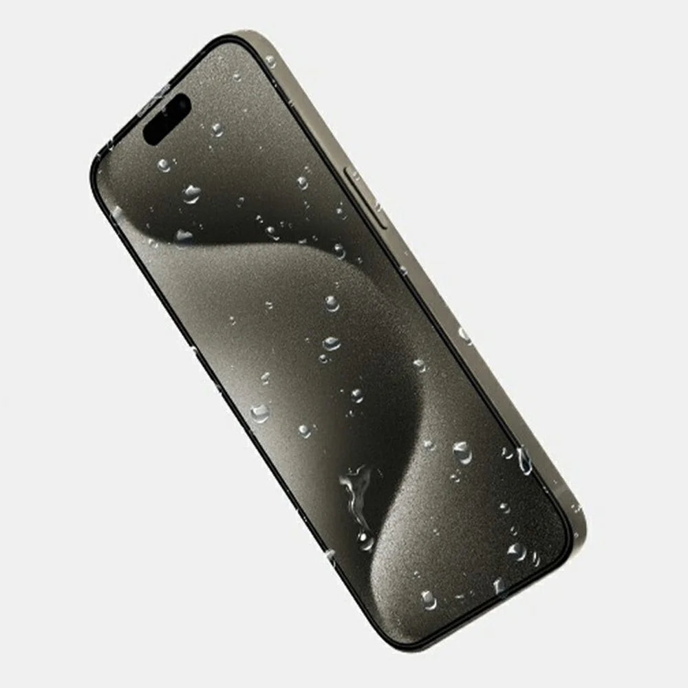 KZDOO For iPhone 16  /  15  /  14 Pro Anti-Dust Clear Screen Protector 3D Curved AB Glue Tempered Glass Film - 6