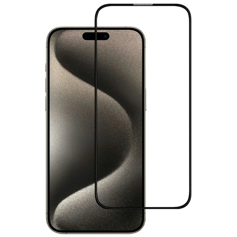 KZDOO For iPhone 16 Pro Anti-Dust Clear Screen Protector 3D Curved AB Glue Tempered Glass Film - 1