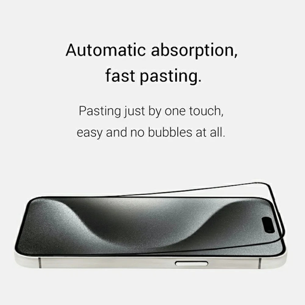 KZDOO For iPhone 16 Pro Max Full Glue Tempered Glass Complete Covering Silk Printing Glass Film - 3