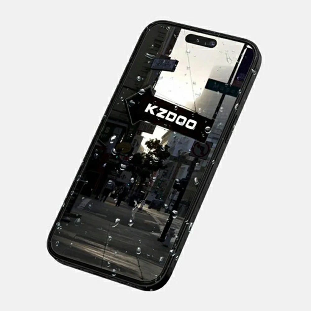 KZDOO For iPhone 16 Pro Max Full Glue Tempered Glass Complete Covering Silk Printing Glass Film - 4