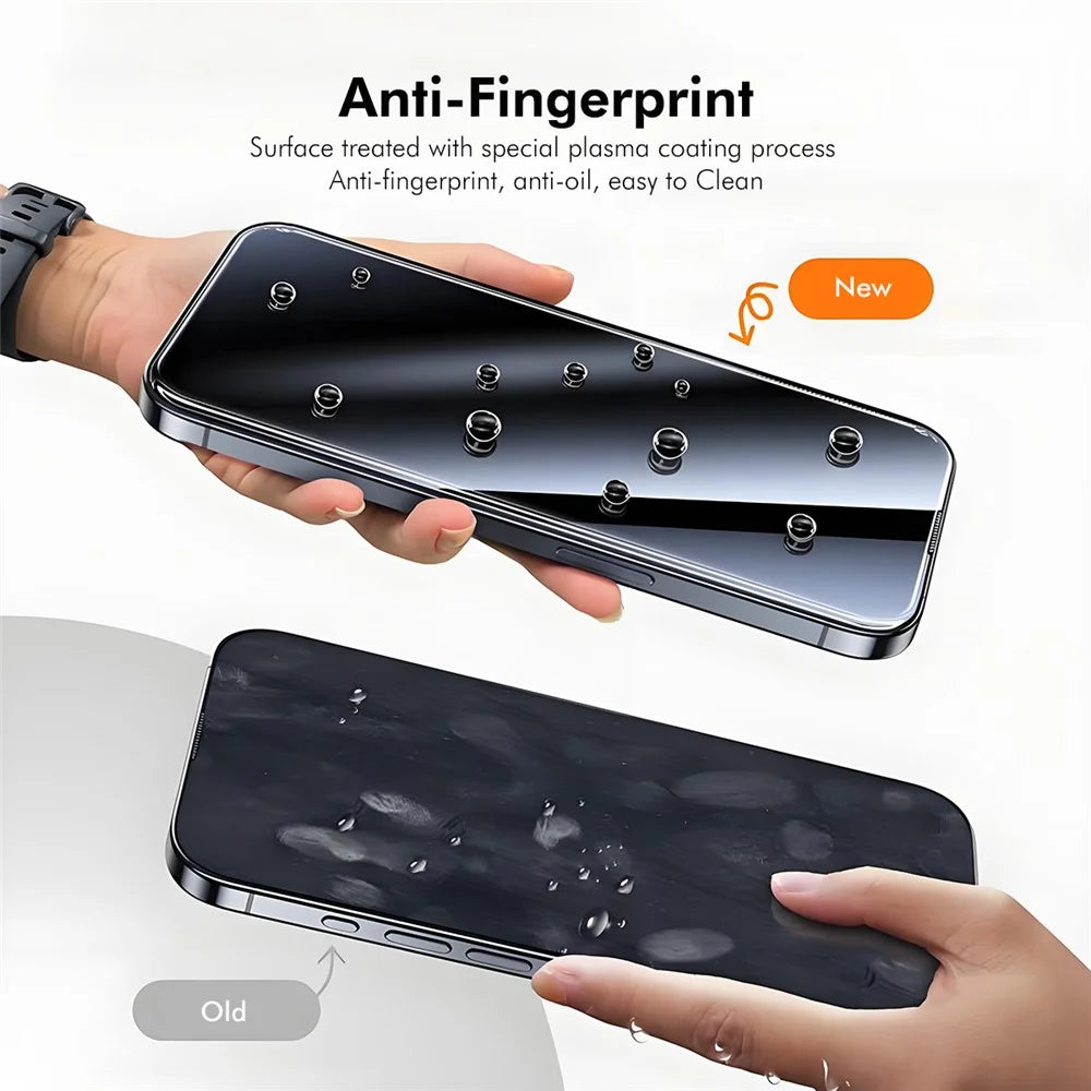 ENKAY HAT PRINCE For iPhone 16 Pro Max  2pcs Screen Protector 300C Large Arc Silk Print High Aluminium-Silicon Glass Film - Transparent - 6