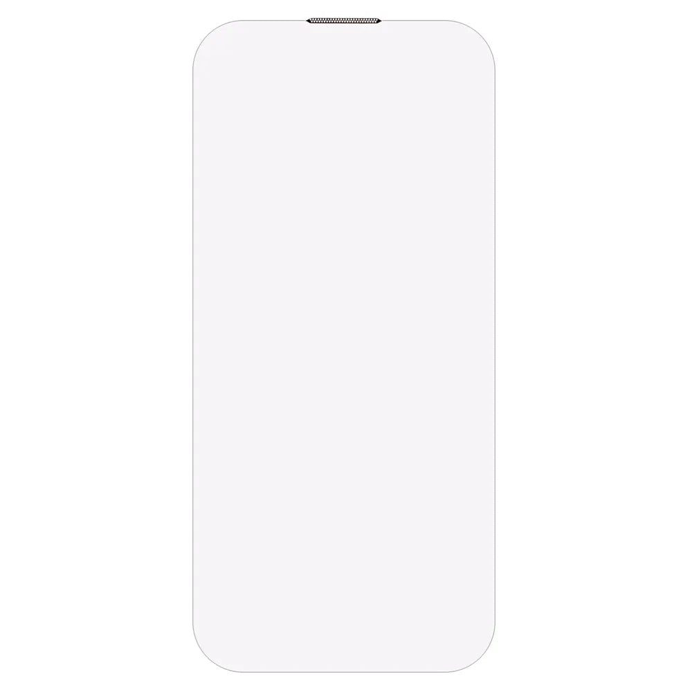 For iPhone 16 Screen Protector Crystal Clear Purple Light Tempered Glass Film Built-In Dust-Proof Mesh - 2
