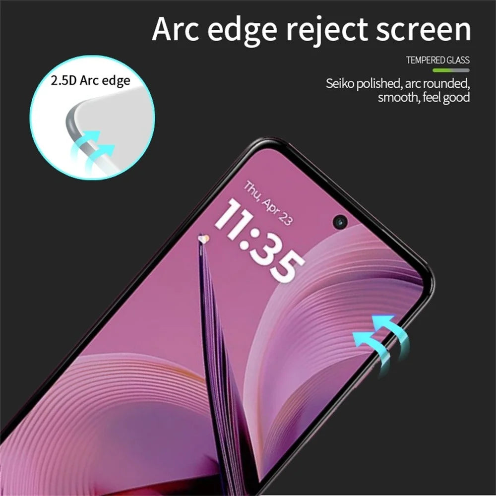 PINWUYO JK Series-2 for Motorola Moto G55 5G High Aluminium-Silicon Glass Film 9H Full Screen Protector - 4