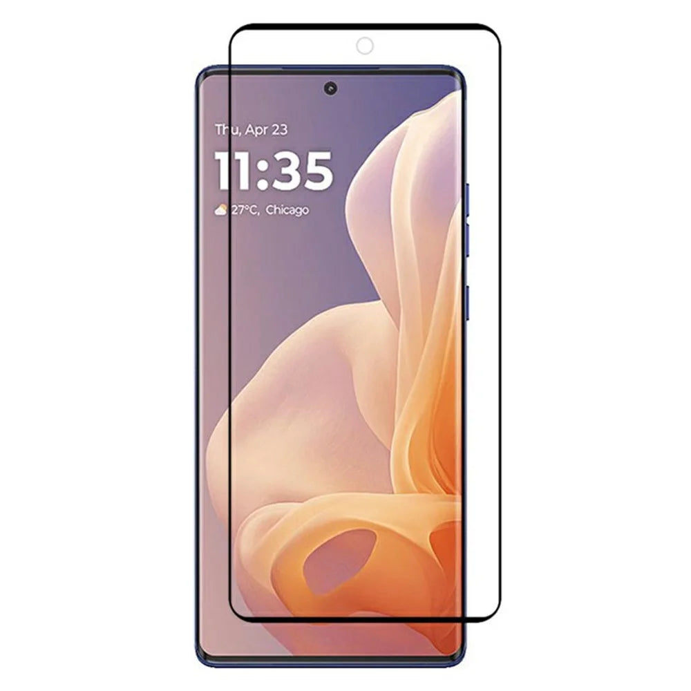 For Motorola Moto G85 5G / S50 Neo 5G Tempered Glass Screen Protector Side Glue Silk Printing Screen Film - 1