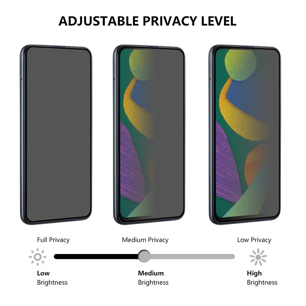 For Samsung Galaxy S24 FE Anti-Spy Screen Protector High Aluminum-Silicon Glass Film No Black Edges - 3