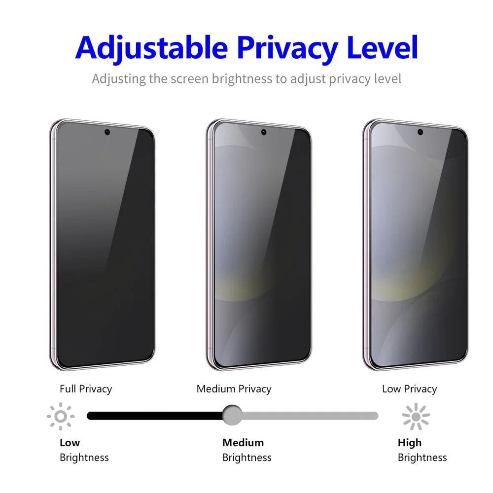 ENKAY HAT PRINCE For Samsung Galaxy S24 FE 2Pcs Privacy Screen Protector  28-degree Anti-Spy Tempered Glass - Black - 4