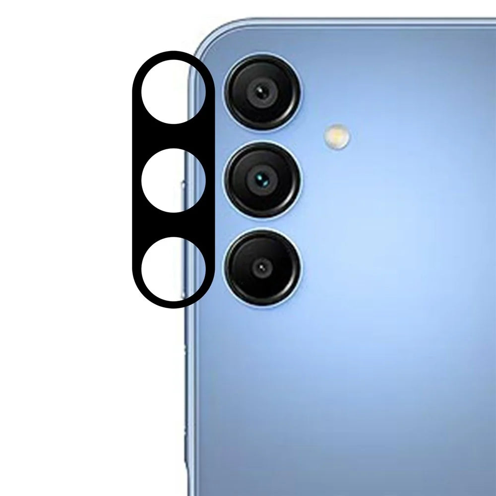 For Samsung Galaxy A16 5G / A16 4G Camera Lens Protector Black Silk Printing Tempered Glass Lens Film - 1