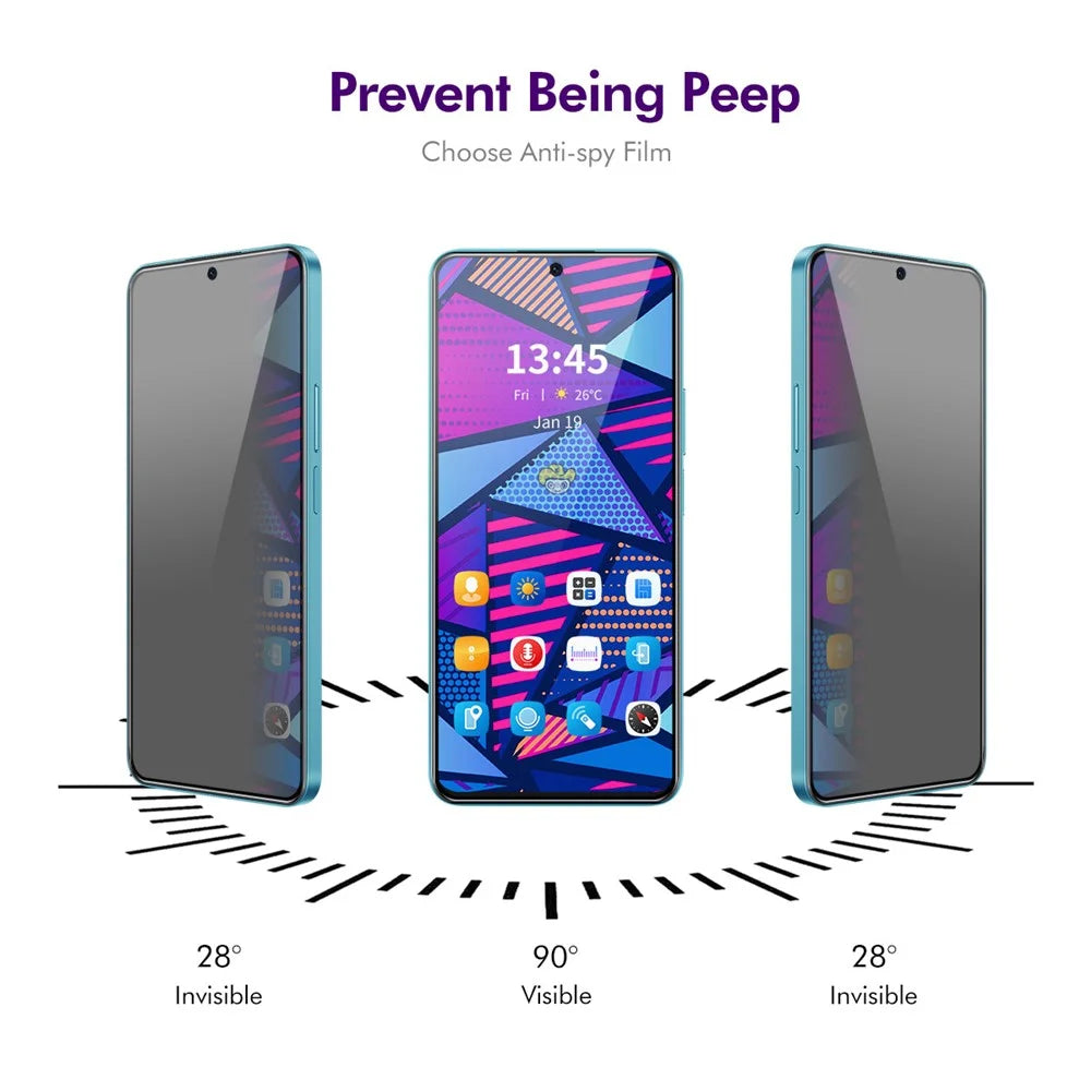 ENKAY HAT PRINCE For Oppo A60 4G Privacy Screen Protector  28-degree Anti-Spy Tempered Glass - Grey - 3