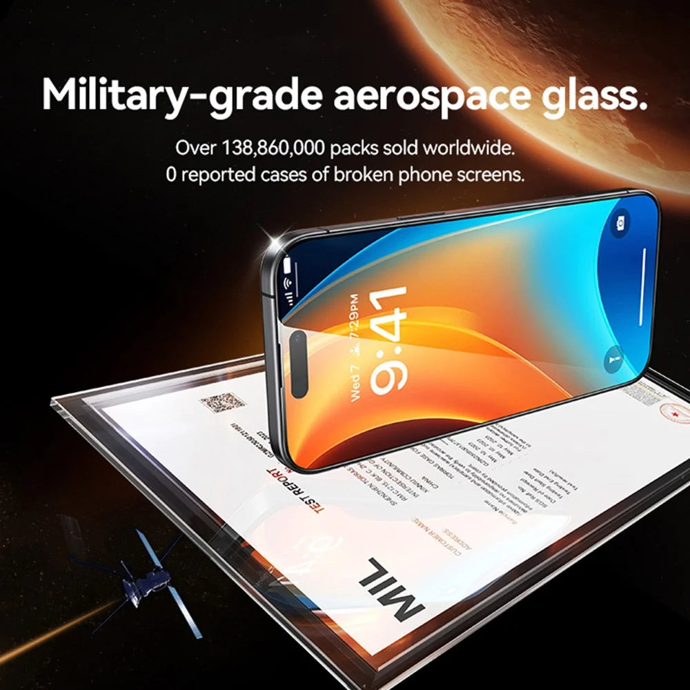 TORRAS Glassgo For iPhone 16 Pro Max Screen Protector Tempered Glass HD Film with Automatic Dust Removal Tool - 2