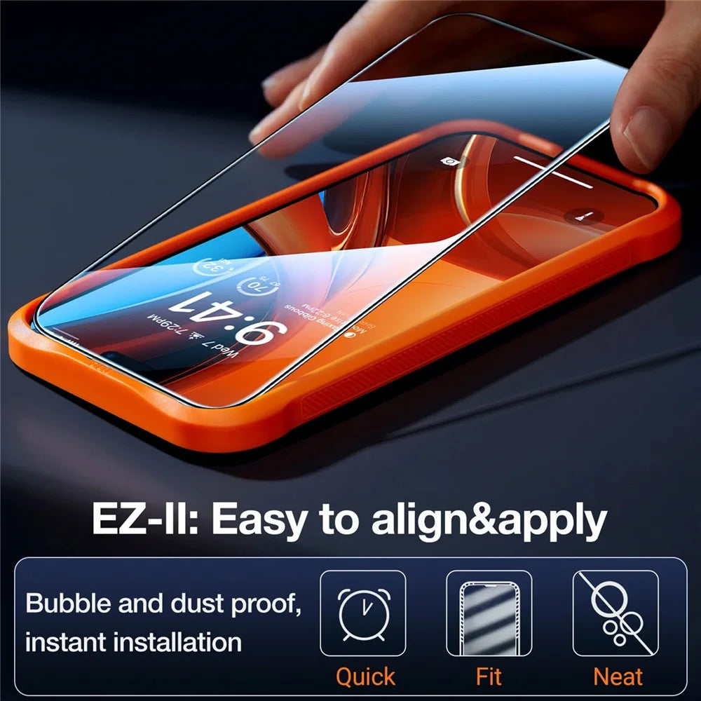 TORRAS Glassgo For iPhone 16 Pro Anti Spy Screen Protector Tempered Glass Private Film with Auto-Align Frame - 2
