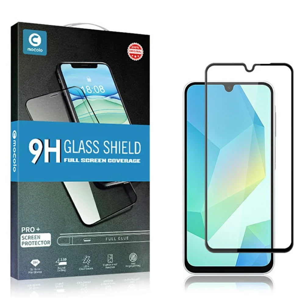 MOCOLO For Samsung Galaxy A16 5G / A16 4G Screen Protector Anti-Shatter Silk Printing Tempered Glass Film - Black - 7
