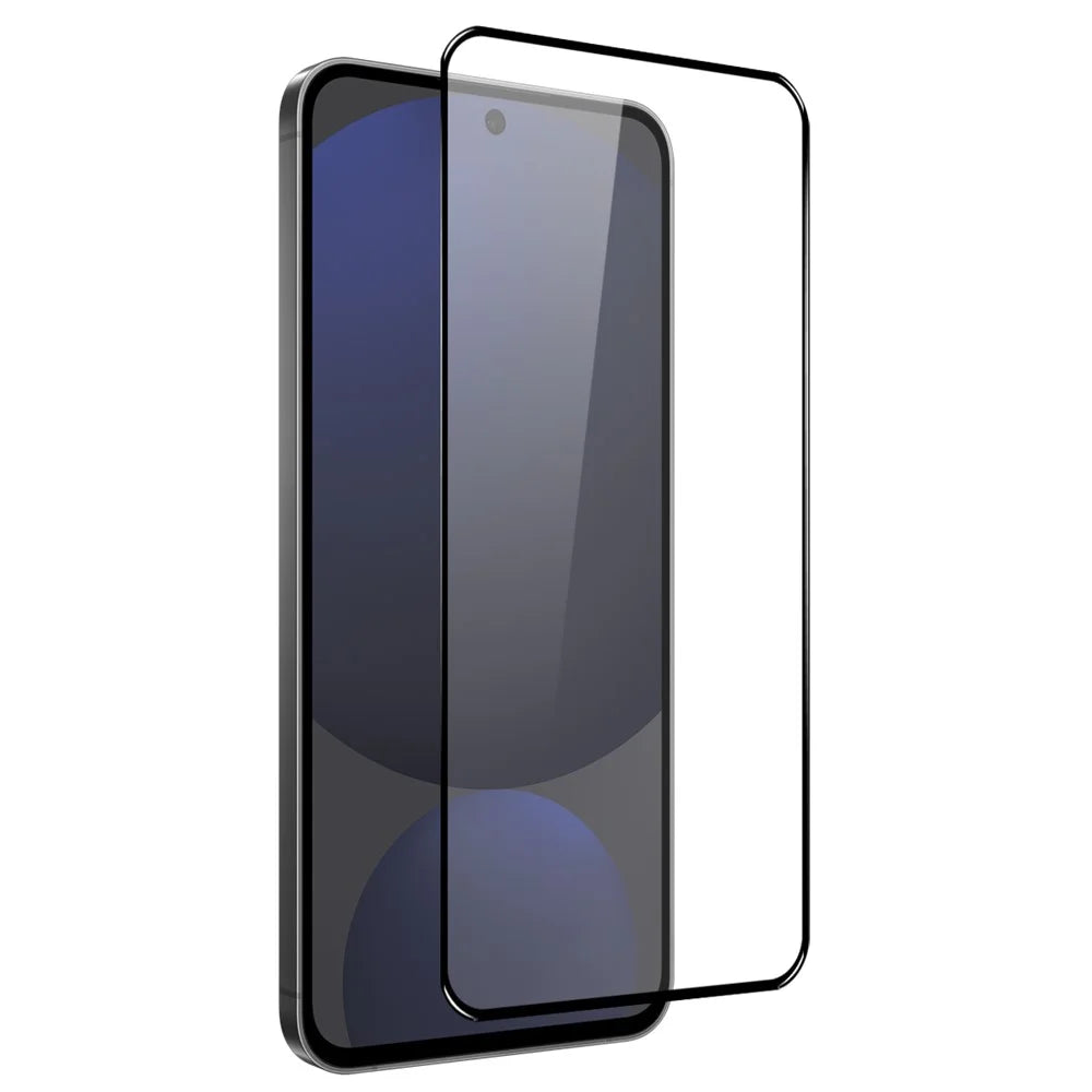NORTHJO A++ For Samsung Galaxy S25 Screen Protector Silk Printing High Aluminum-silicon Glass Film Support Fingerprint Unlock - Black - 3
