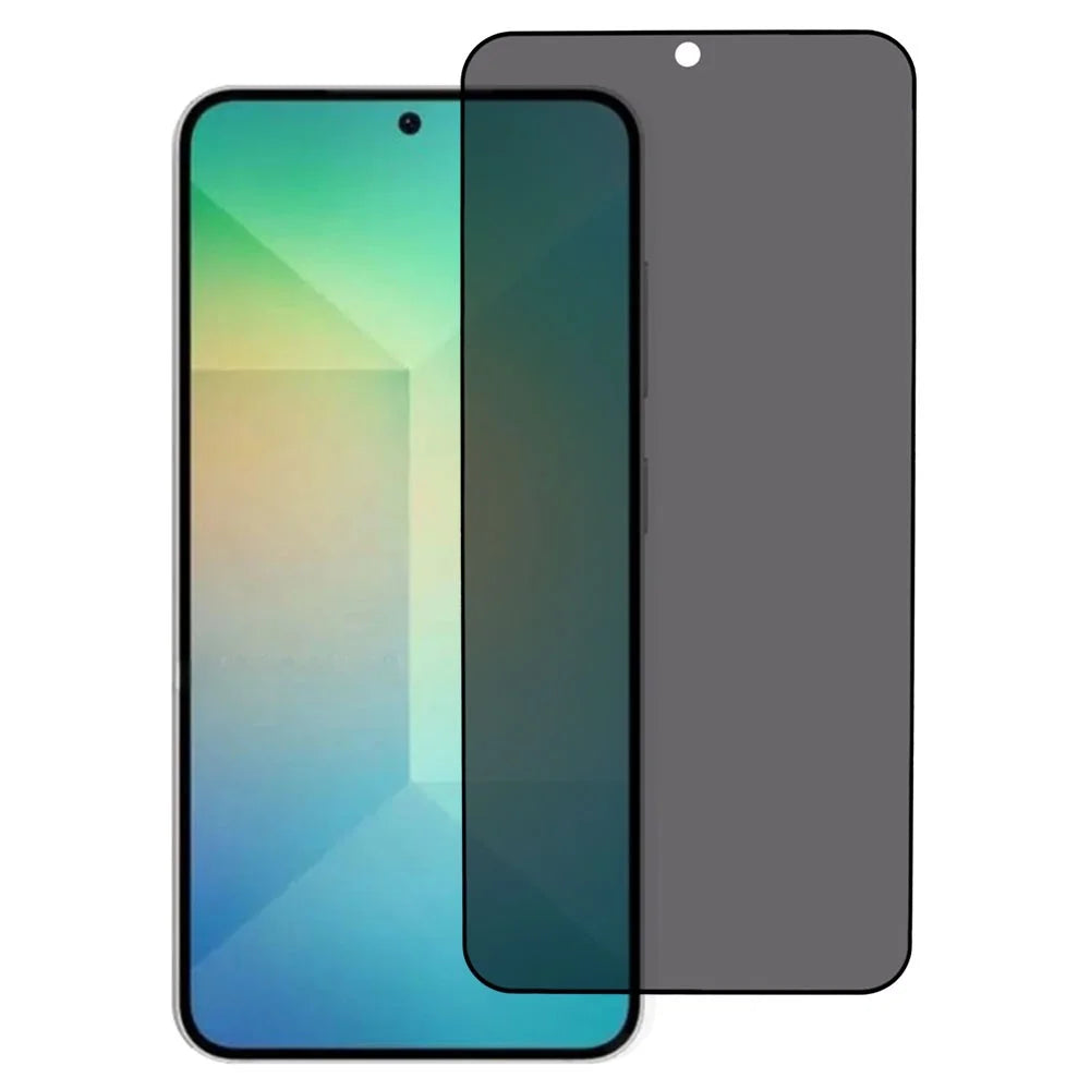 For Samsung Galaxy S25 Tempered Glass 180 Degree Anti-Peep Film Black Edge Full Screen Protector with Fingerprint Unlock - 1