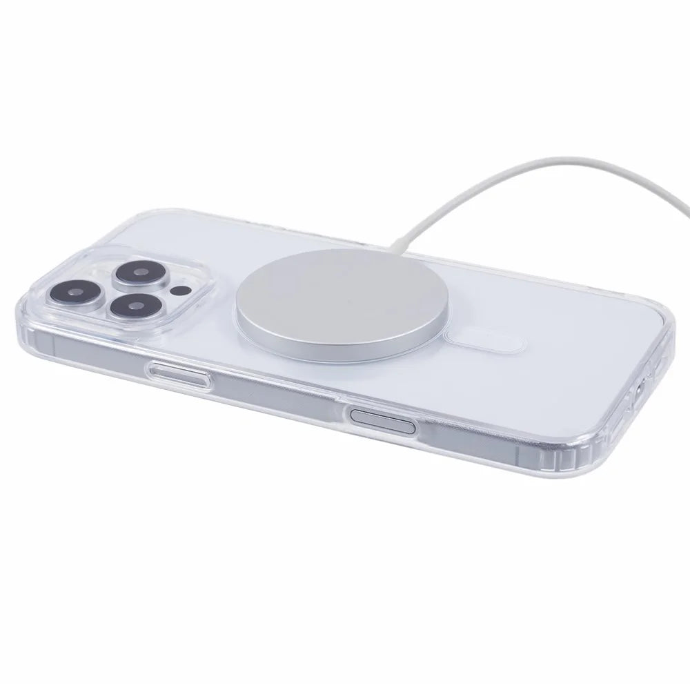 For iPhone 16 Pro Max Case Compatible with MagSafe TPU+Acrylic Clear Phone Cover with Camera Lens Film - 6