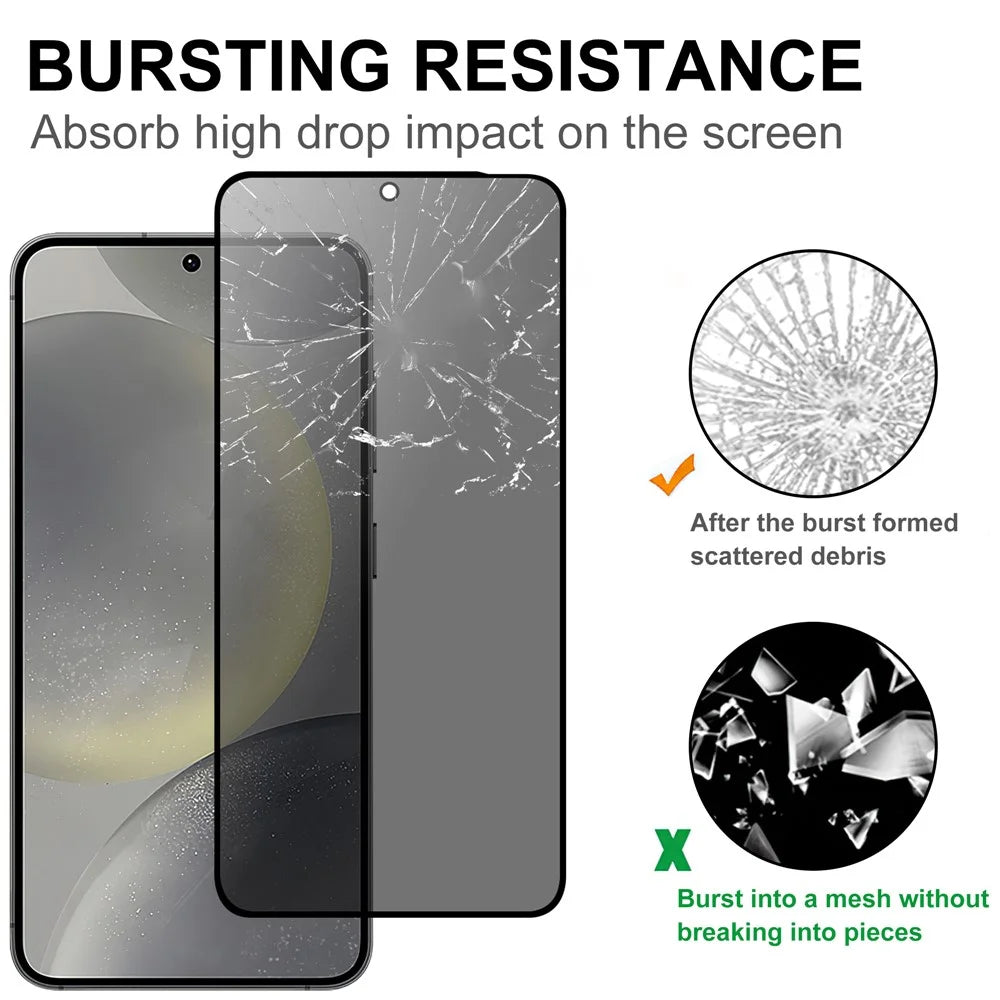 For Samsung Galaxy S25+ Tempered Glass Film 2.5D Arc Edge Anti-spy (Fingerprint Unlock) - 4