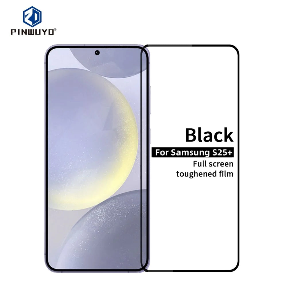 PINWUYO For Samsung Galaxy S25+  JK Series-2 High Aluminium-Silicon Glass Film 9H Full Screen Protector - Black - 3