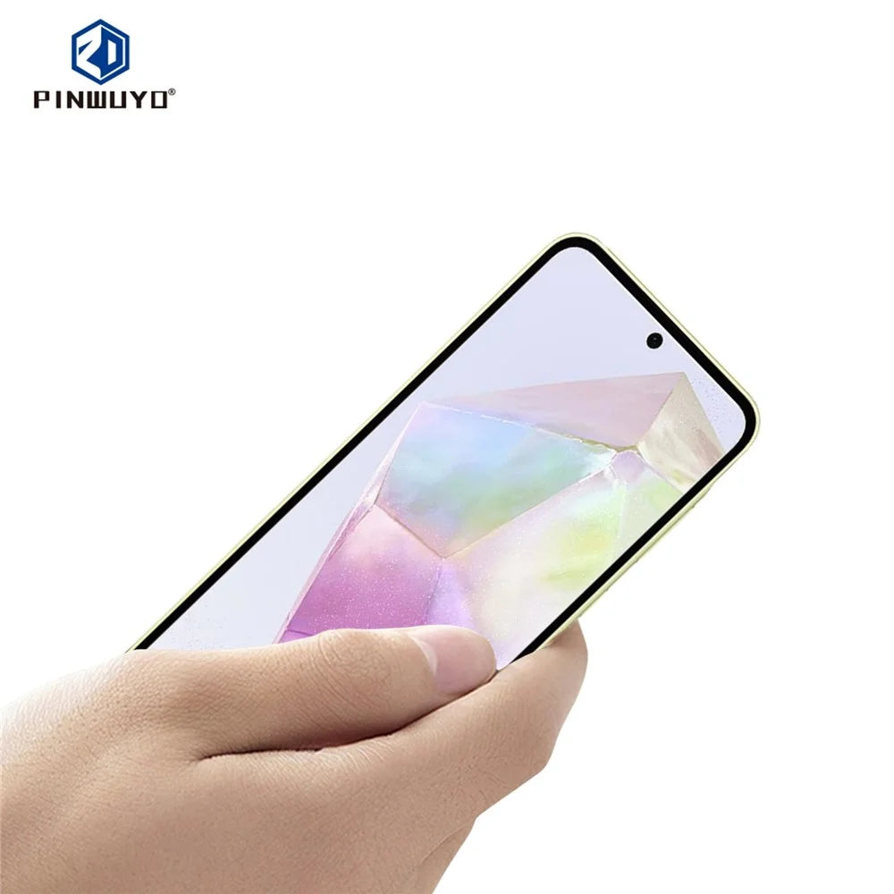 PINWUYO For Samsung Galaxy A36 5G / A56 5G  JK Series-2 High Aluminium-Silicon Glass Film 9H Full Screen Protector - Black - 2