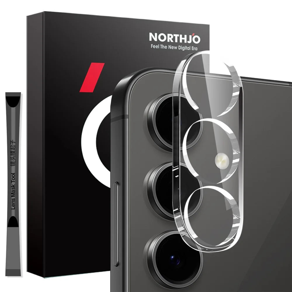 NORTHJO For Samsung Galaxy S25+ Camera Lens Protector Tempered Glass HD Clear 3D Full Coverage - 1