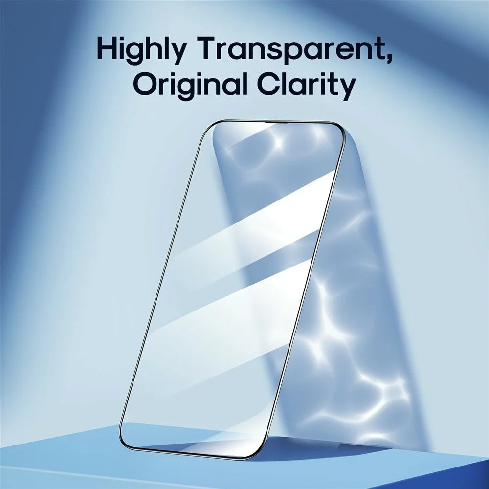 JOYROOM JR-Z21 For iPhone 15 Silk Printing Screen Protector 2.5D High Aluminium-Silicon Glass Film - 3