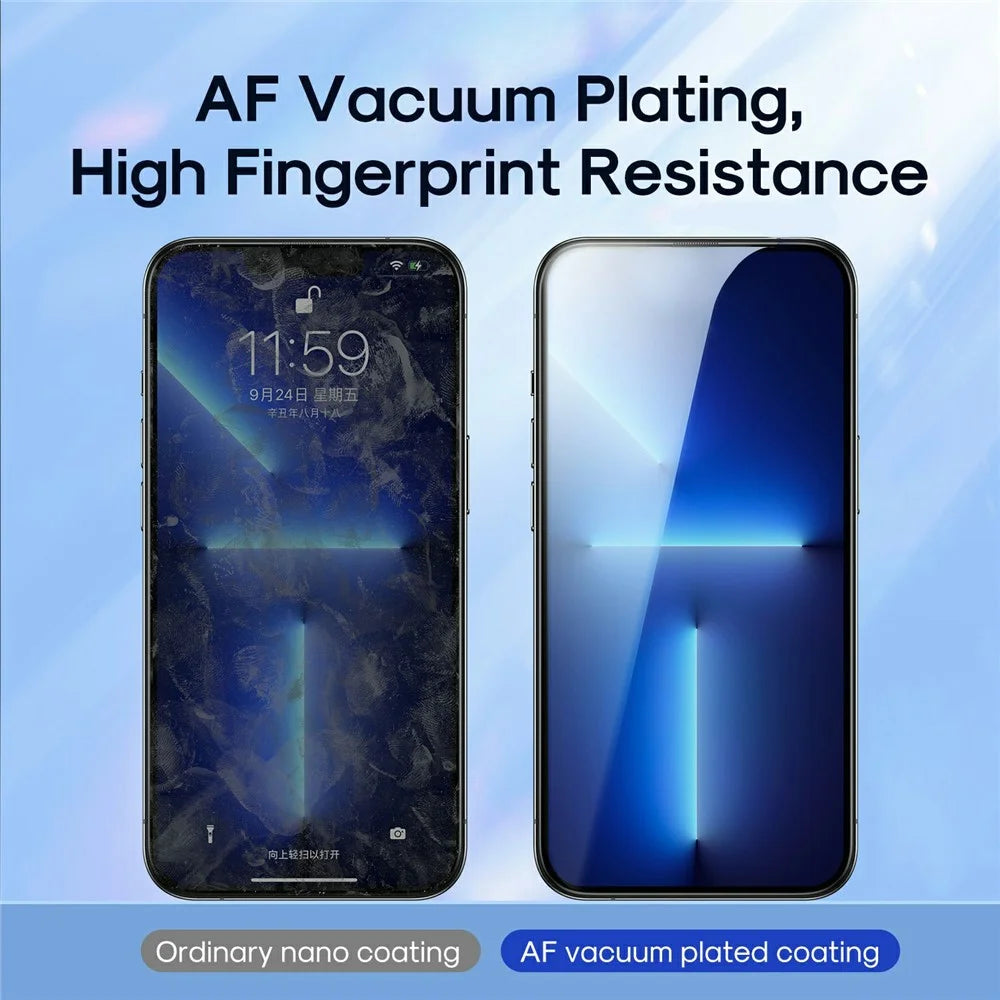 JOYROOM JR-Z21 For iPhone 15 Silk Printing Screen Protector 2.5D High Aluminium-Silicon Glass Film - 5