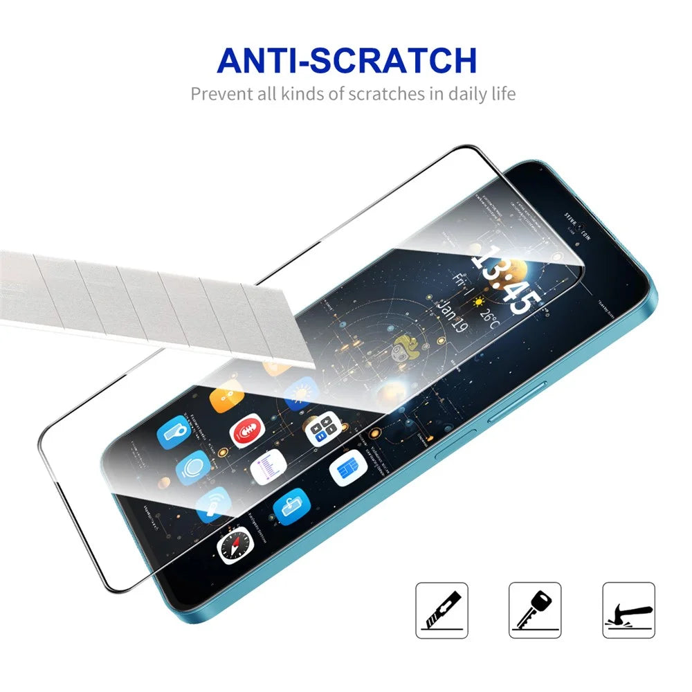ENKAY HAT PRINCE For Motorola Moto G75 5G 2Pcs Screen Protector   9H Silk Printing 0.26mm Tempered Glass - Transparent - 4