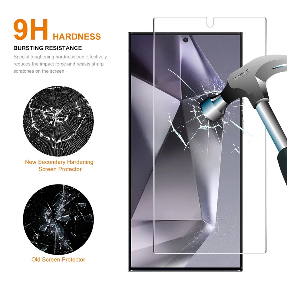 ENKAY HAT PRINCE For Samsung Galaxy S25 Ultra 2Pcs Screen Protector   Fingerprint Unlock 0.18mm High Aluminum-Silicon Glass - Transparent - 2