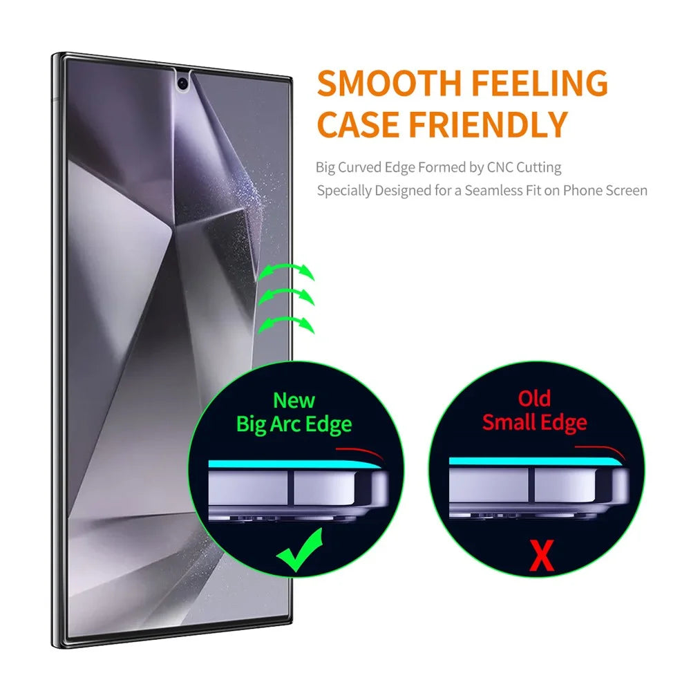 ENKAY HAT PRINCE For Samsung Galaxy S25 Ultra 2Pcs Screen Protector   Fingerprint Unlock 0.18mm High Aluminum-Silicon Glass - Transparent - 3