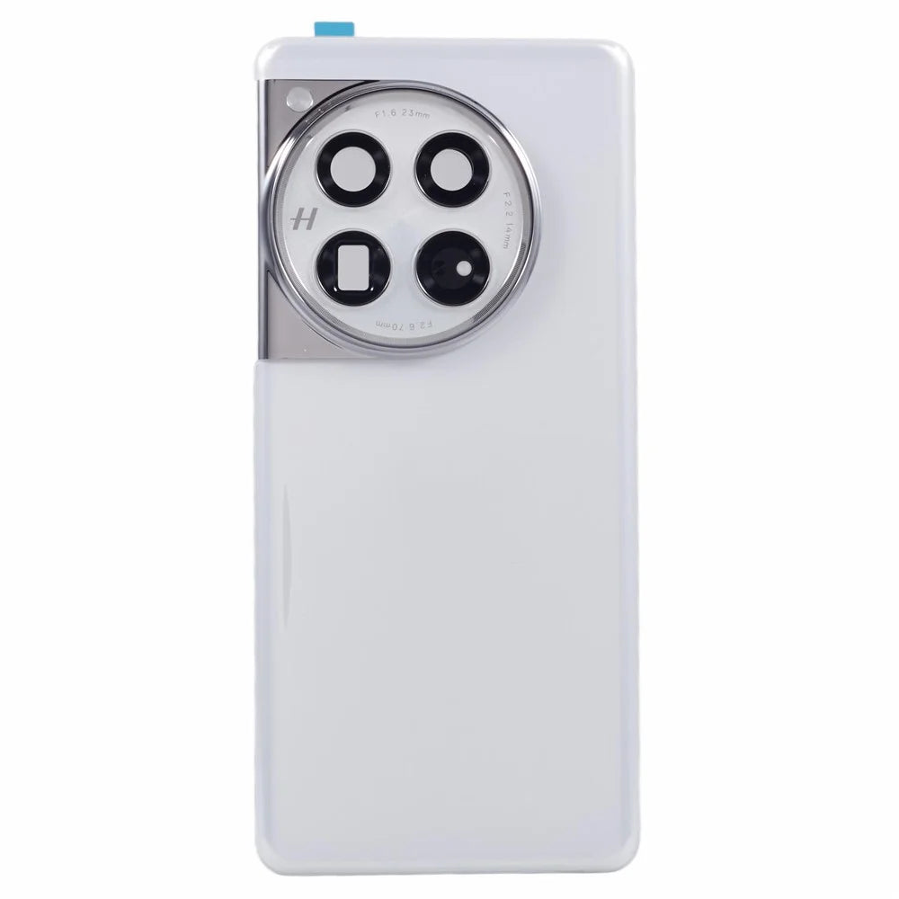 For OnePlus 12 5G OEM Battery Housing with Adhesive Sticker + Camera Lens Cover - White - 2