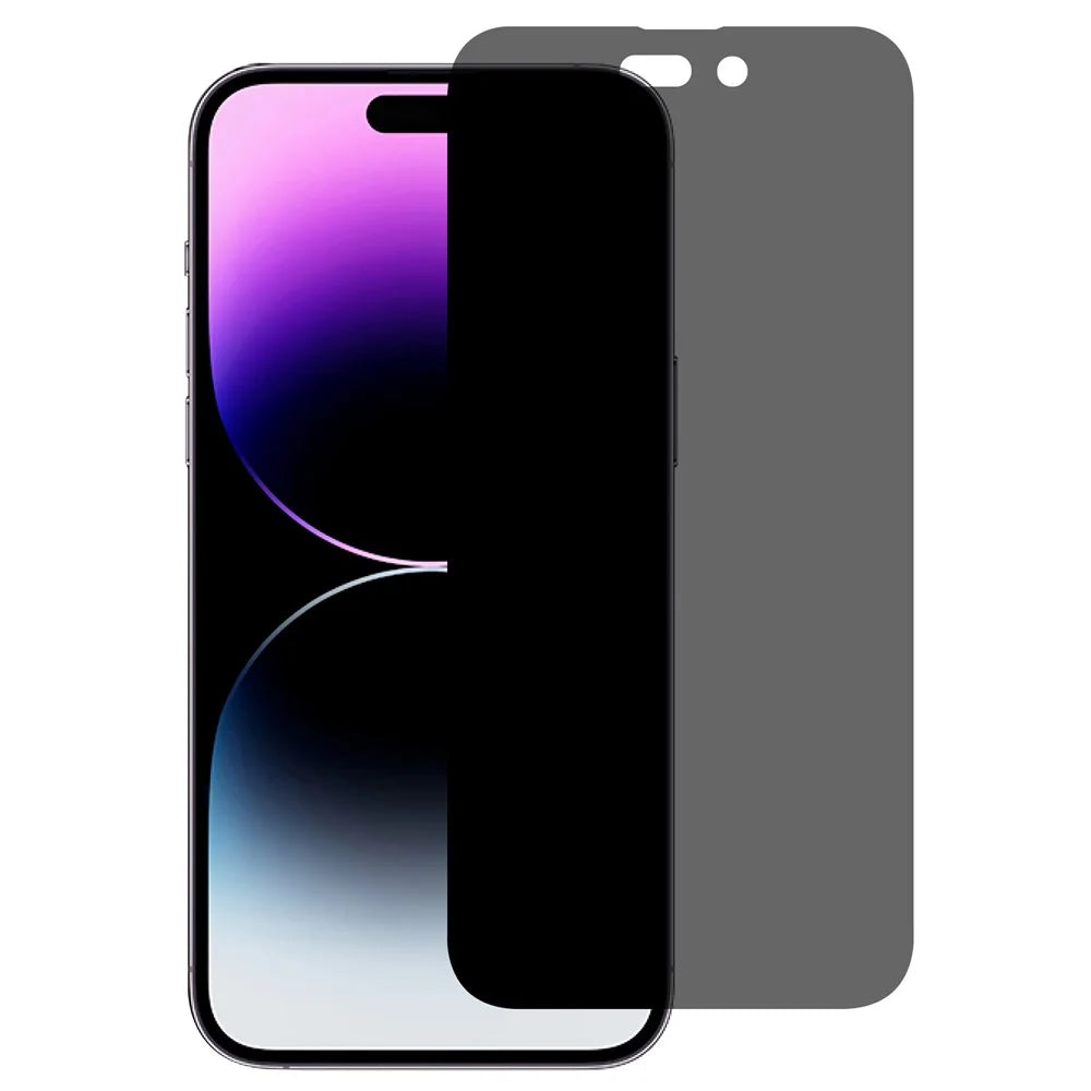 For iPhone 14 Pro Max Anti-peep Privacy Screen Protector 0.3mm Arc Edges HD Anti-scratch Full Coverage Tempered Glass Film - 1