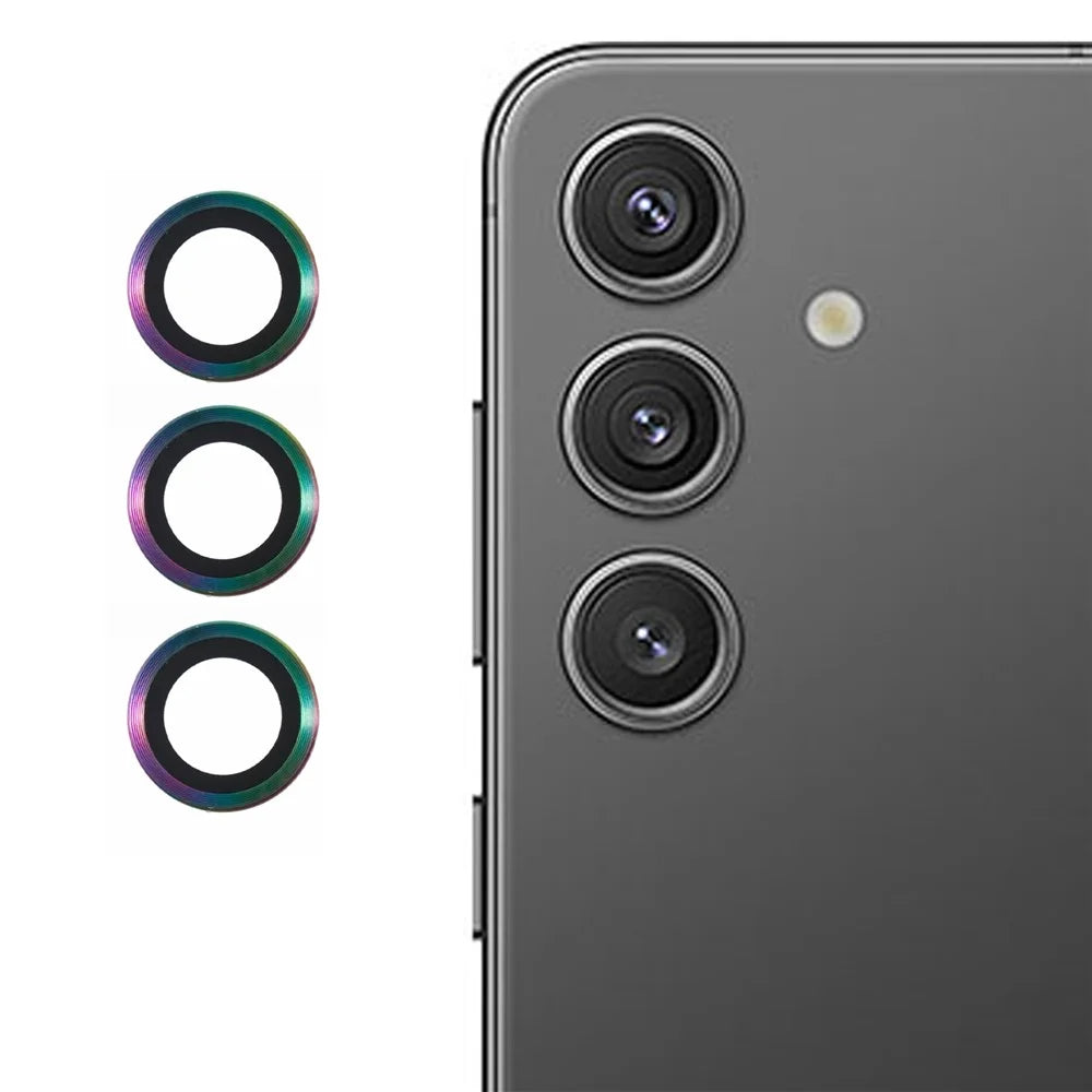 For Samsung Galaxy S25+ Camera Lens Protector Set Electroplating Metal + Tempered Glass Individual Lens Film - Colorful - 1