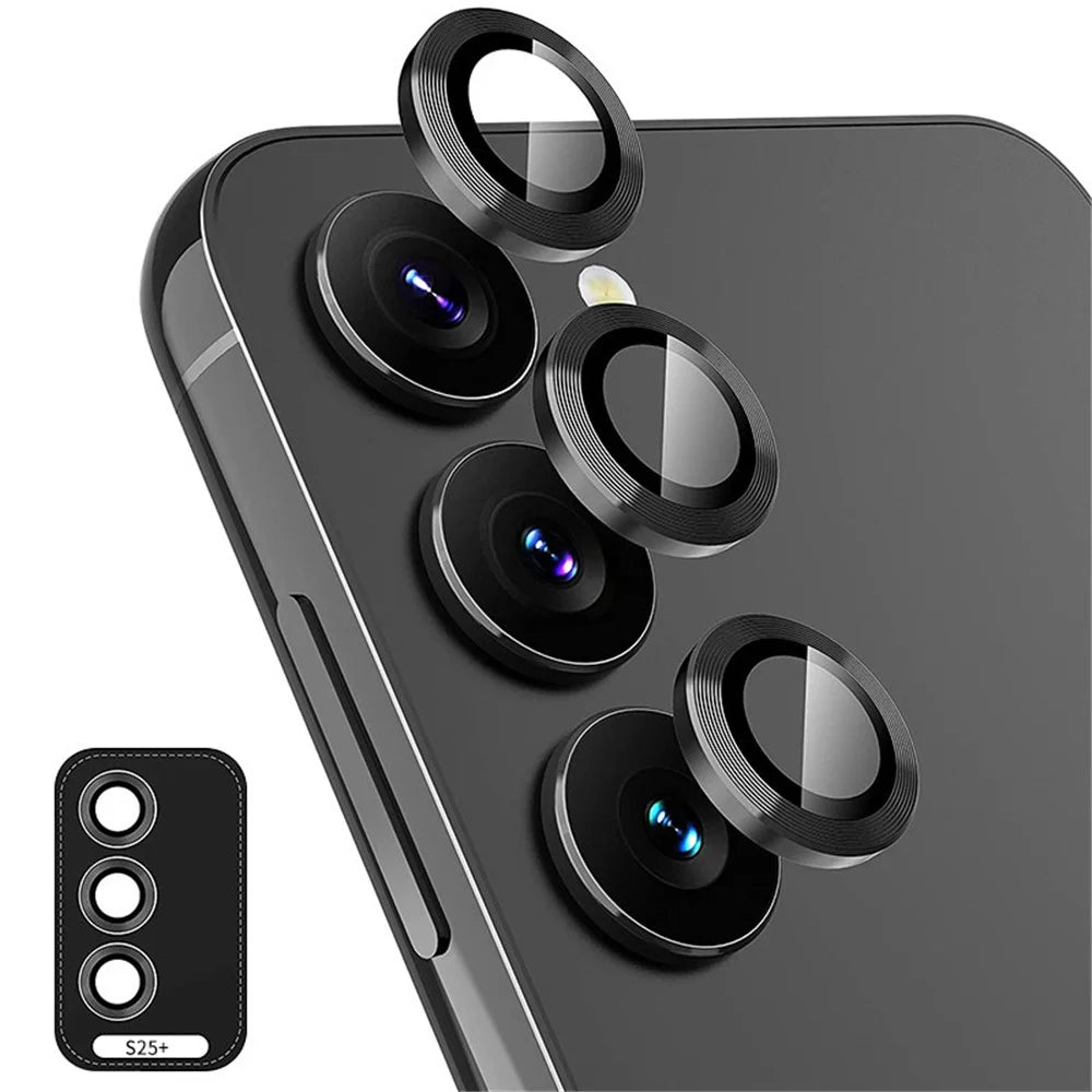 ENKAY HAT PRINCE For Samsung Galaxy S25+ Camera Lens Protector  Metal Ring Lens Film - Black - 1