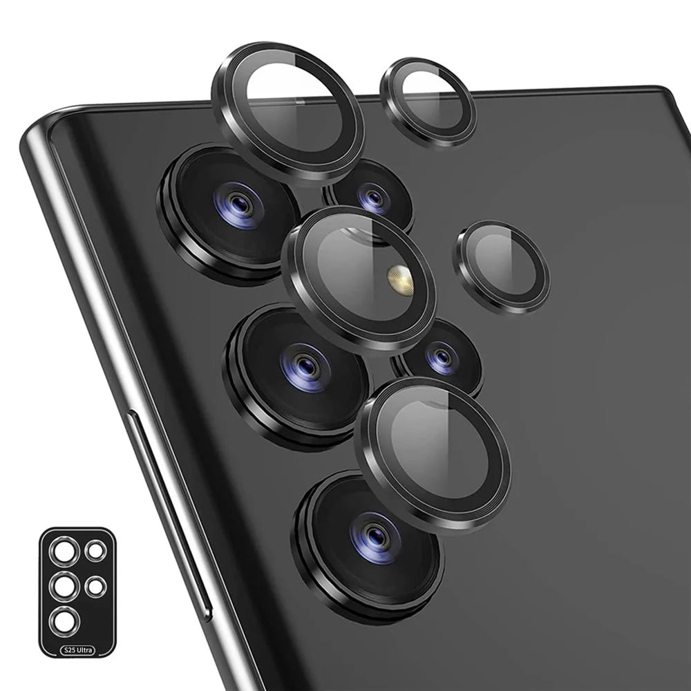 ENKAY HAT PRINCE For Samsung Galaxy S25 Ultra Camera Lens Protector  Metal Ring Lens Film - Black - 1
