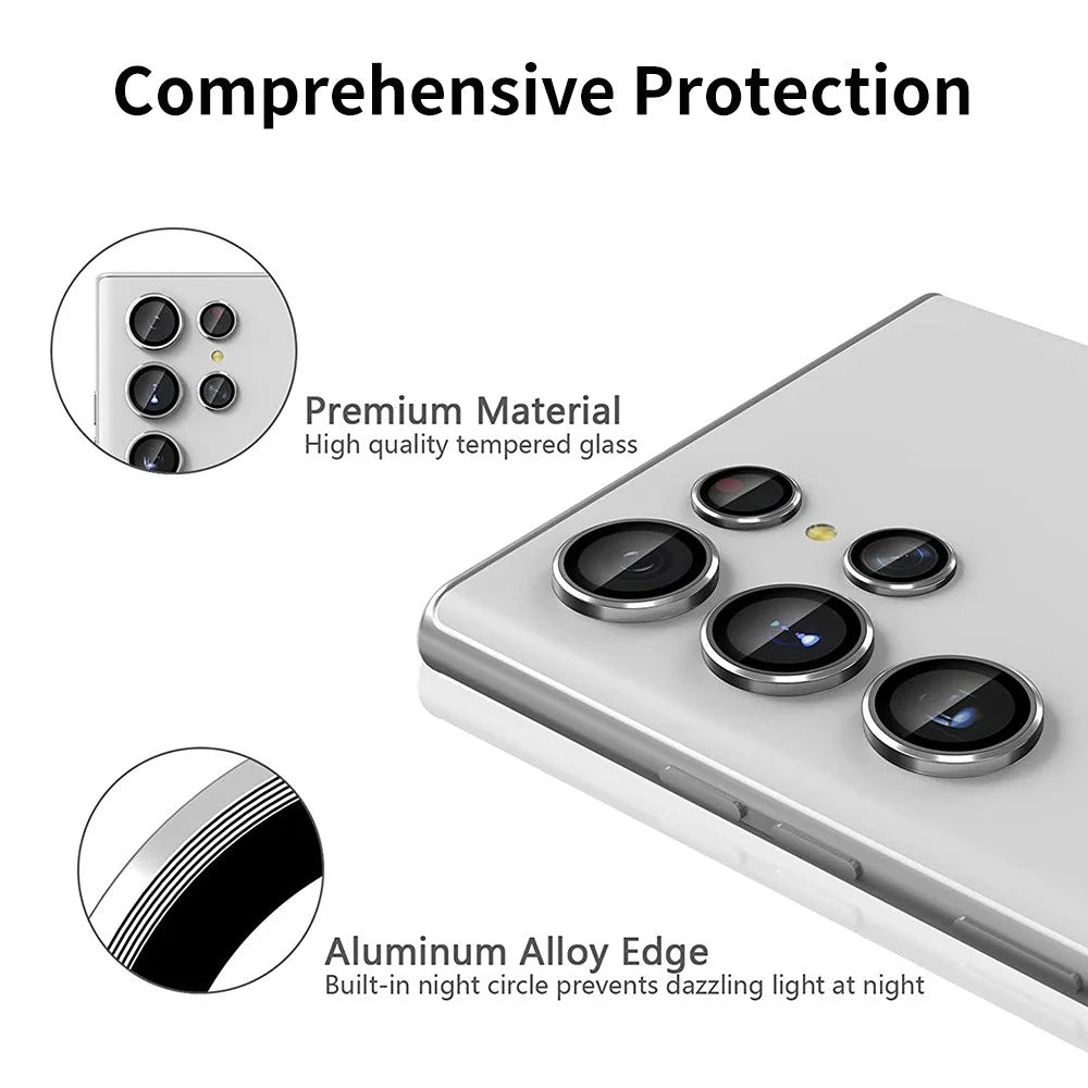 ENKAY HAT PRINCE For Samsung Galaxy S25 Ultra Camera Lens Protector  Metal Ring Lens Film - Black - 2