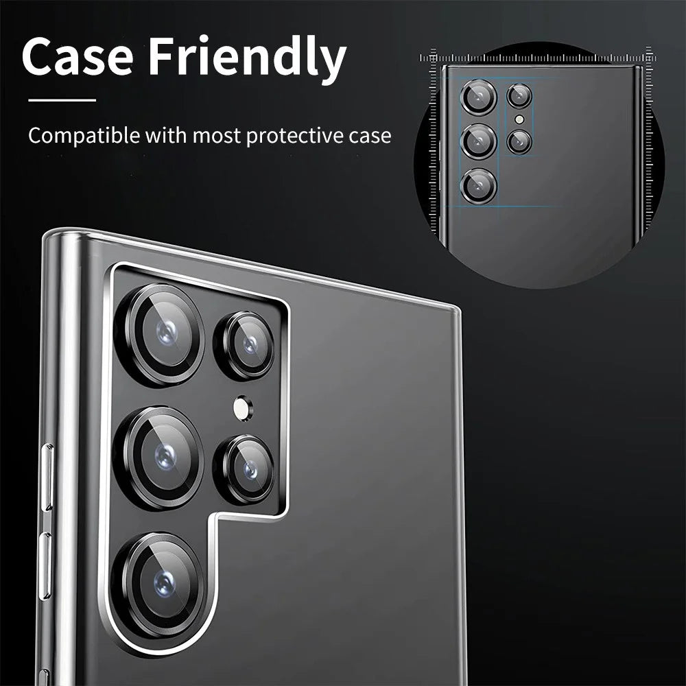 ENKAY HAT PRINCE For Samsung Galaxy S25 Ultra Camera Lens Protector  Metal Ring Lens Film - Black - 4