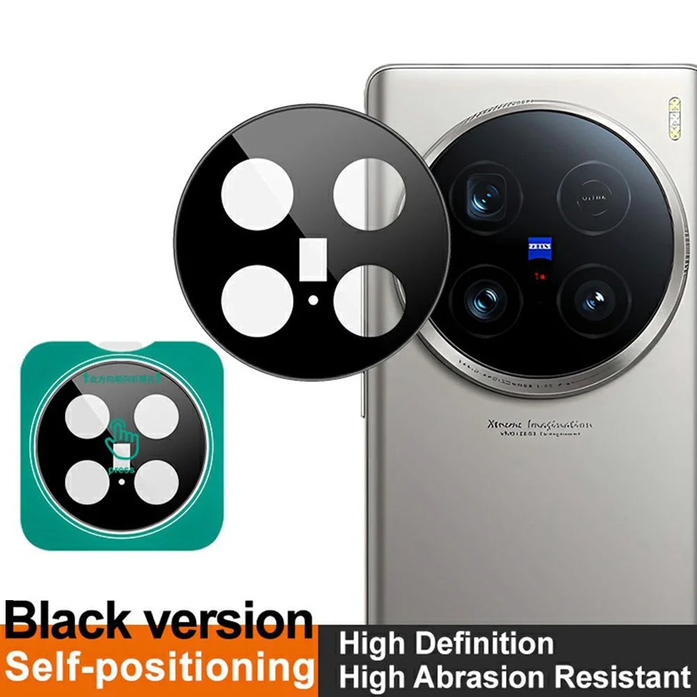 IMAK For vivo X100 Ultra 5G Tempered Glass Camera Lens Protector with Self-Positioning Frame (Black Version) - 3