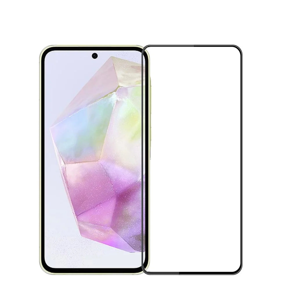 PINWUYO For Samsung Galaxy A56 5G / A36 5G Tempered Glass Film  Explosion-Proof 9H 3D Full Screen Protector - Black - 1