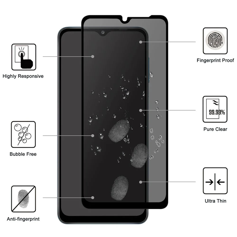 For Samsung Galaxy A56 5G  /  A36 5G Tempered Glass Screen Protector 2.5D Arc Edge Anti-Spy Film - 2