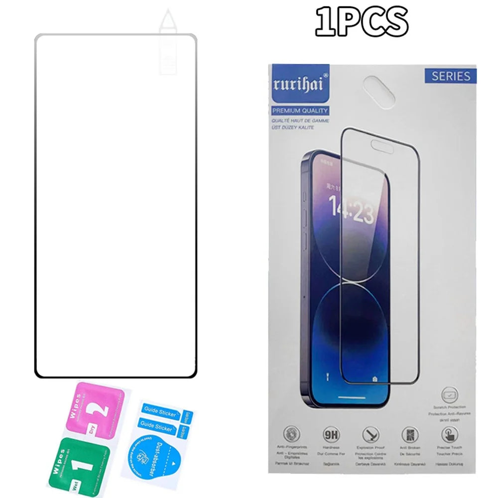 RURIHAI For Samsung Galaxy S25 Ultra Full Glue Screen Protector High Aluminium Silicon Glass Film, Ultrasonic Fingerprint Unlock - 6