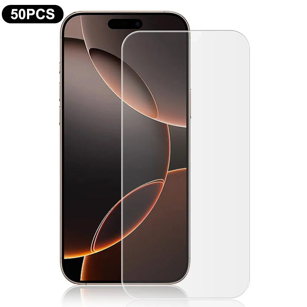 MOCOLO 50Pcs For iPhone 16 Pro Max Screen Protector Anti-Scratch Clear Tempered Glass Film - 1