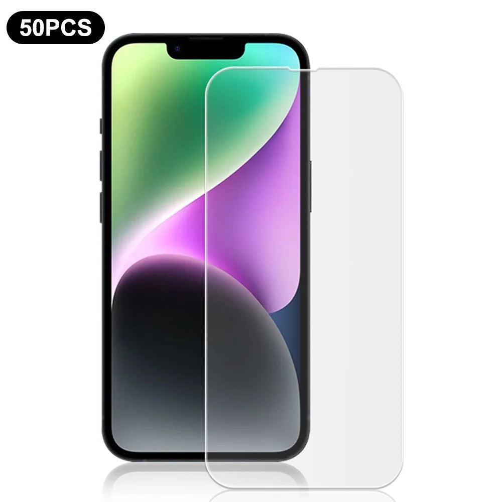MOCOLO 50Pcs For iPhone 14 Screen Protector Anti-Scratch Clear Tempered Glass Film - 1