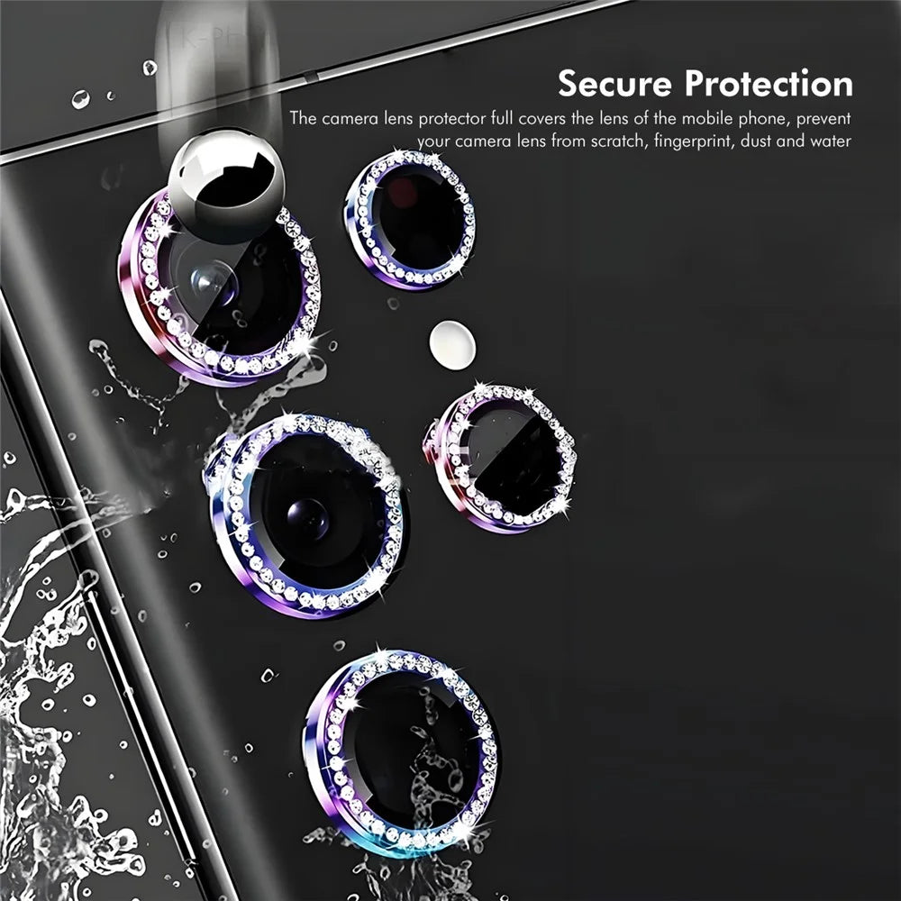 ENKAY HAT PRINCE For Samsung Galaxy S23 Ultra Camera Lens Protector   Rhinestone Decor Rear Lens Film - Dark Green - 5