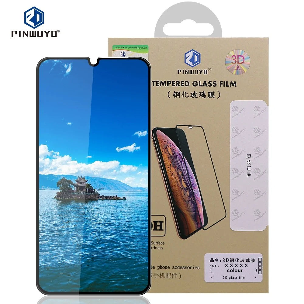 PINWUYO For Samsung Galaxy A26 5G Tempered Glass Film  Explosion-proof 9H 3D Full Screen Protector - Black - 3