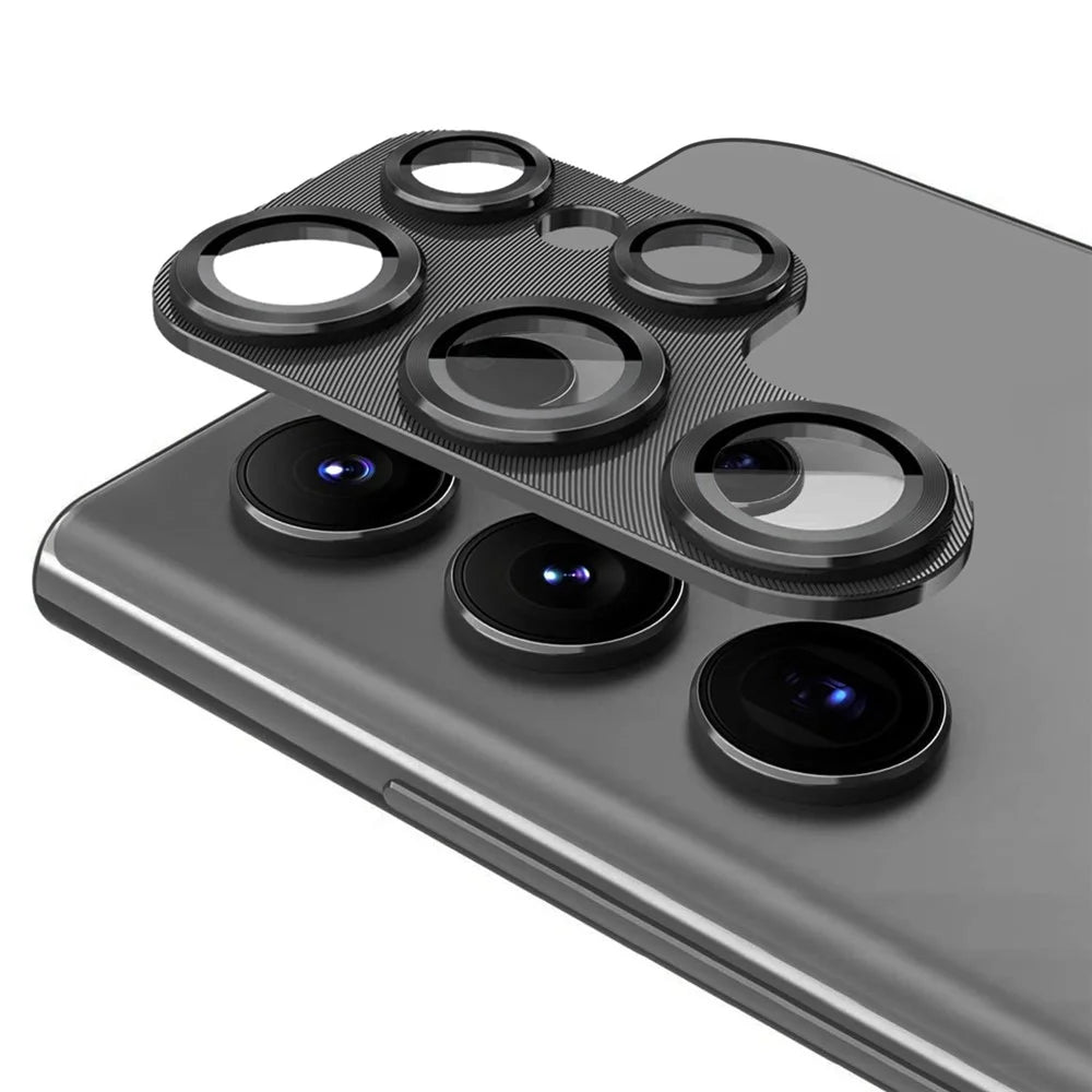 ENKAY HAT PRINCE For Samsung Galaxy S25 Ultra Camera Lens Protector   Aluminium Alloy + Tempered Glass Lens Film - Black - 1