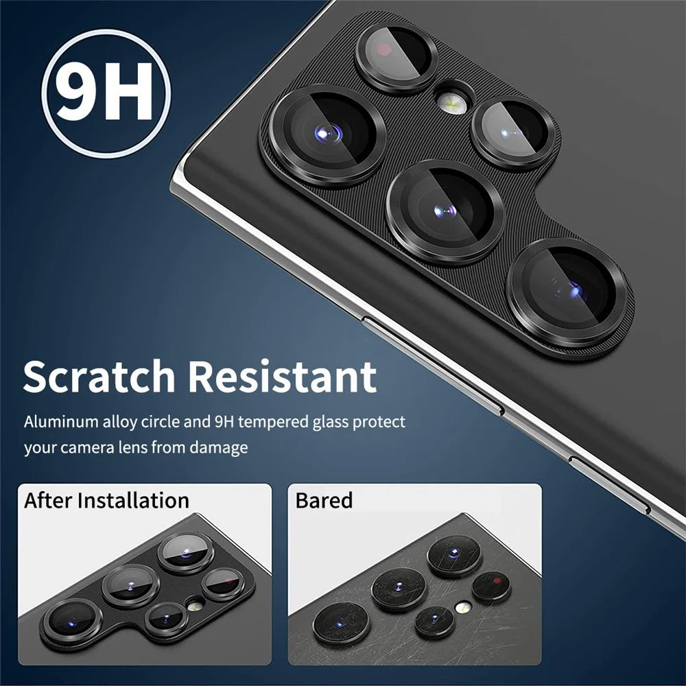 ENKAY HAT PRINCE For Samsung Galaxy S25 Ultra Camera Lens Protector   Aluminium Alloy + Tempered Glass Lens Film - Black - 2
